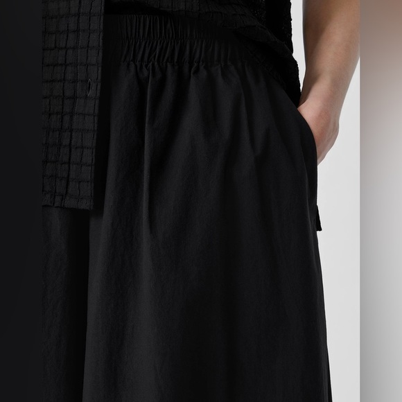 NWT Eileen Fisher Washed Organic Cotton Poplin Skirt Pant - Picture 5 of 5